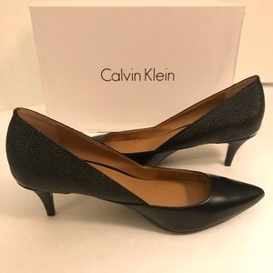 Calvin Klein Black Pointed Heels (Never Worn)